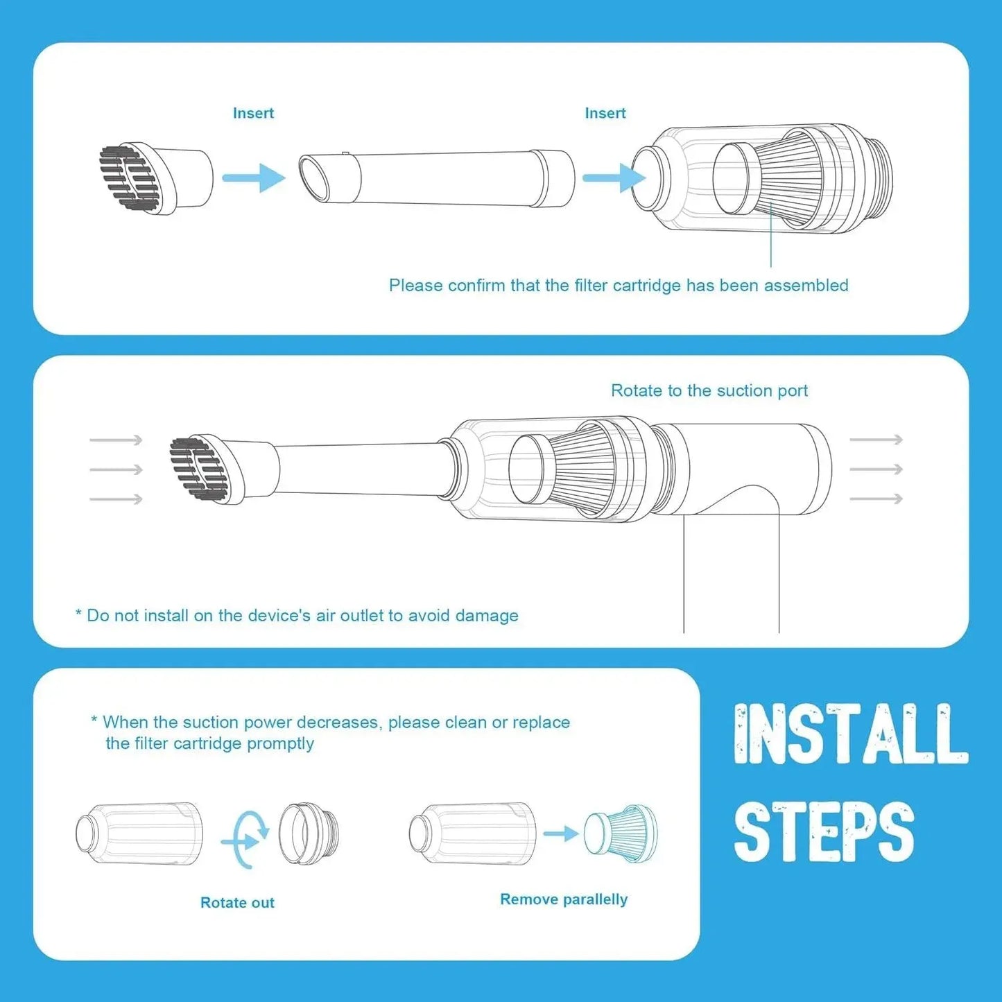 Vacuum Accessory Kit for KiCA JetFan 2/2S Air Duster - KICA