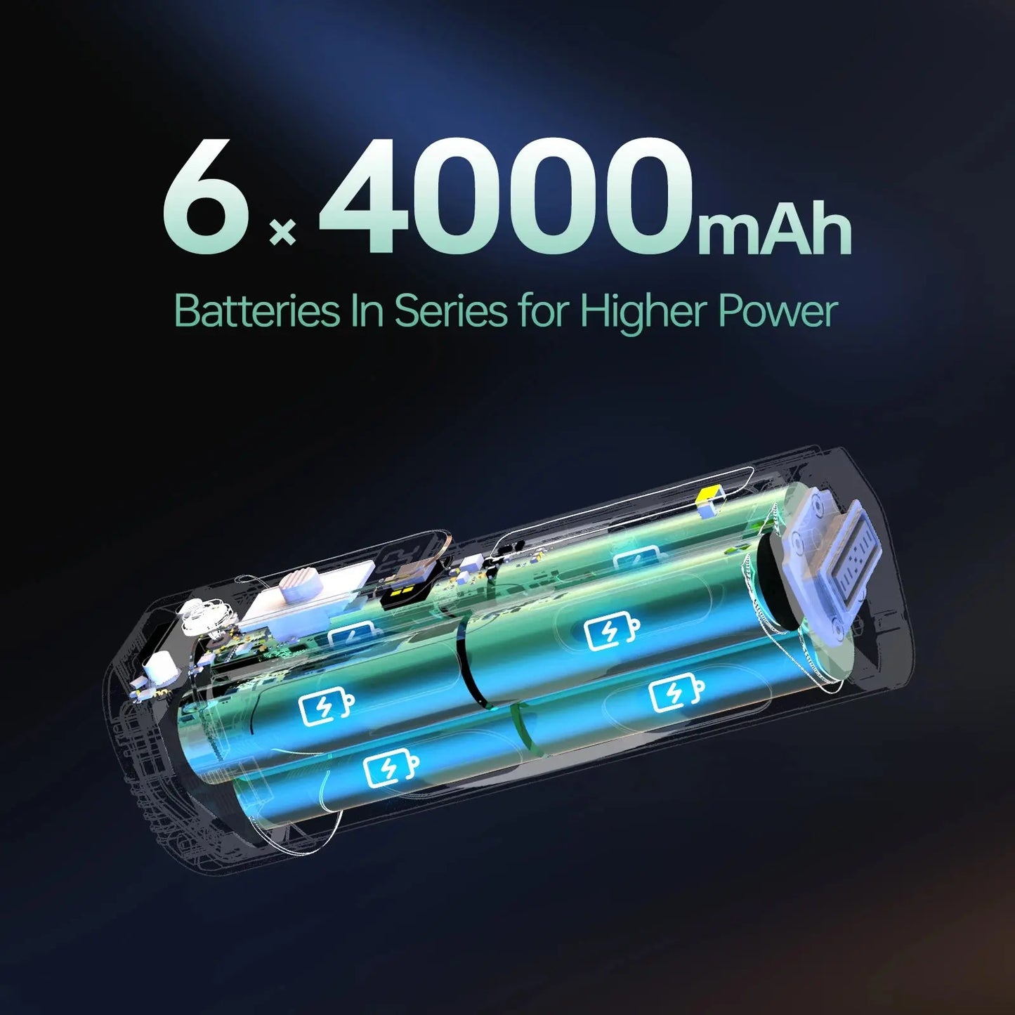 Jet fan max Battery 6*4000mAh